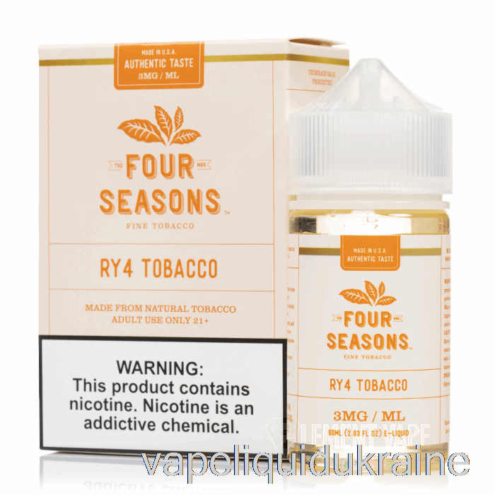 Vape Ukraine RY4 Tobacco - Four Seasons - 60mL 3mg